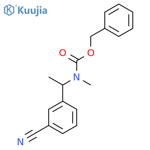 benzyl N-1-(3-cyanophenyl)ethyl-N-methylcarbamate structure