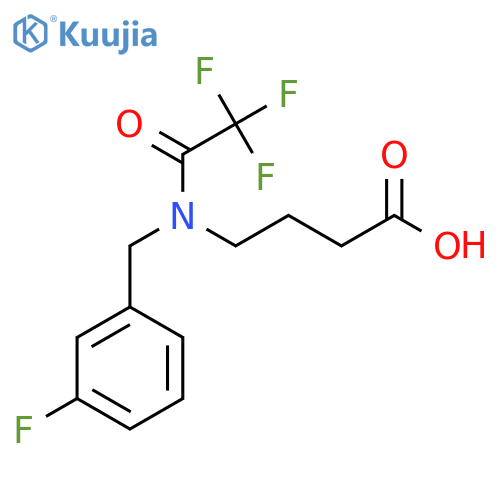4-{2,2,2-trifluoro-N-(3-fluorophenyl)methylacetamido}butanoic acid structure