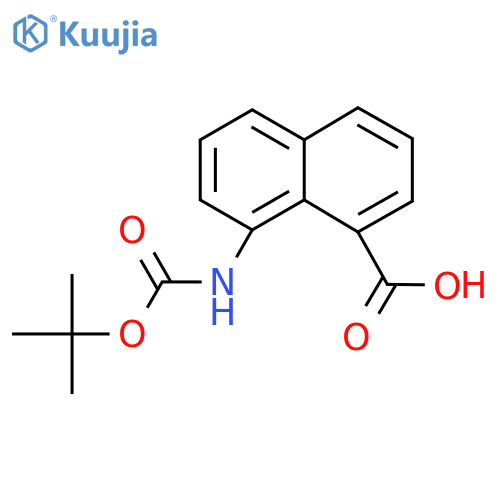 8-{(tert-butoxy)carbonylamino}naphthalene-1-carboxylic acid structure