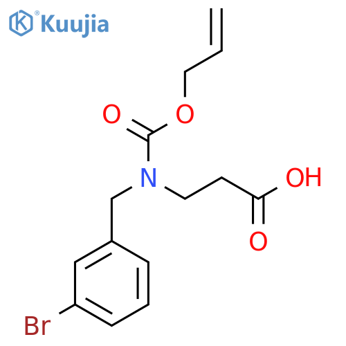3-{(3-bromophenyl)methyl(prop-2-en-1-yloxy)carbonylamino}propanoic acid structure