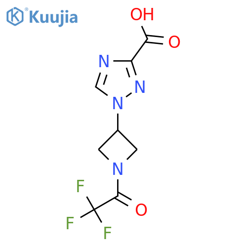 1-1-(2,2,2-trifluoroacetyl)azetidin-3-yl-1H-1,2,4-triazole-3-carboxylic acid structure