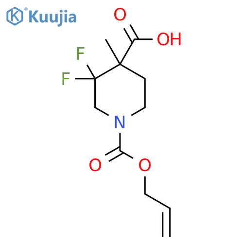 3,3-difluoro-4-methyl-1-(prop-2-en-1-yloxy)carbonylpiperidine-4-carboxylic acid structure