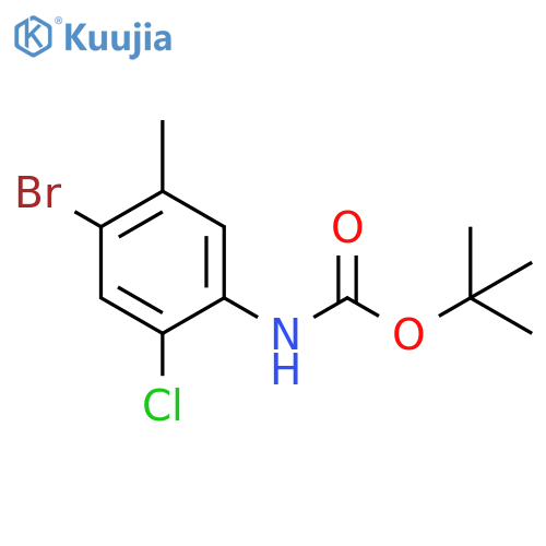 tert-butyl N-(4-bromo-2-chloro-5-methylphenyl)carbamate structure