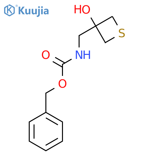 benzyl N-(3-hydroxythietan-3-yl)methylcarbamate structure