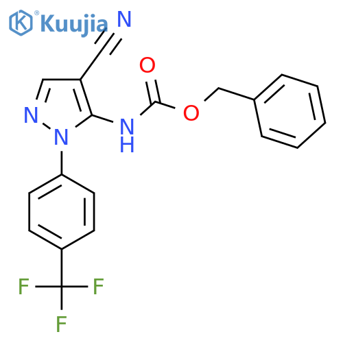 benzyl N-{4-cyano-1-4-(trifluoromethyl)phenyl-1H-pyrazol-5-yl}carbamate structure