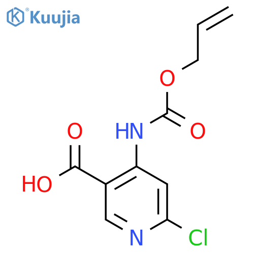 6-chloro-4-{(prop-2-en-1-yloxy)carbonylamino}pyridine-3-carboxylic acid structure