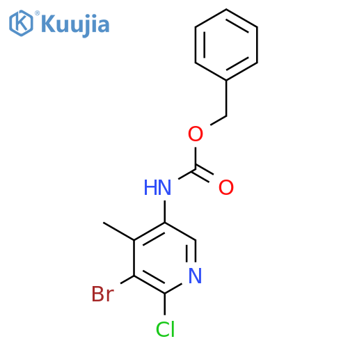 benzyl N-(5-bromo-6-chloro-4-methylpyridin-3-yl)carbamate structure