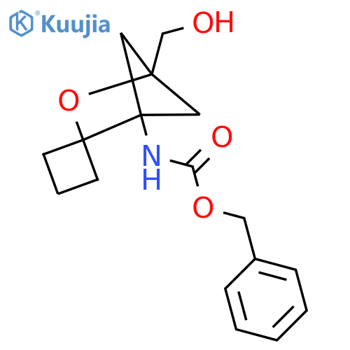 benzyl N-4-(hydroxymethyl)-3-oxaspirobicyclo2.1.1hexane-2,1'-cyclobutan-1-ylcarbamate structure