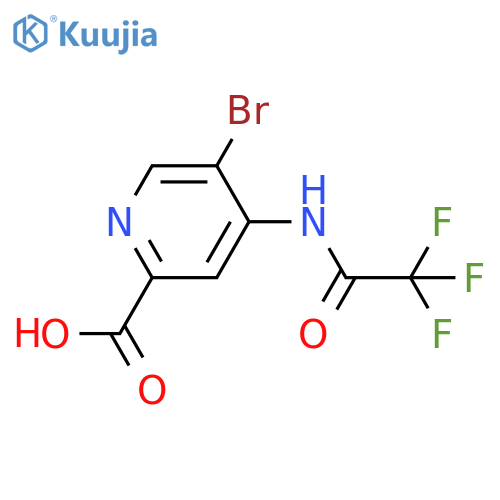 5-Bromo-4-(2,2,2-trifluoroacetamido)pyridine-2-carboxylic acid structure