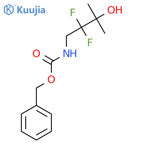 benzyl N-(2,2-difluoro-3-hydroxy-3-methylbutyl)carbamate structure