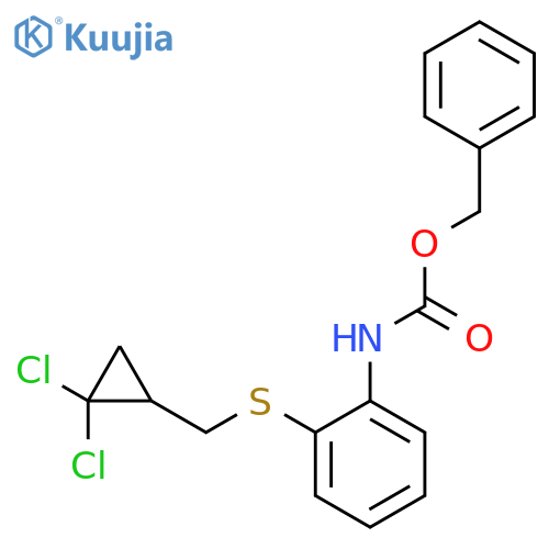 benzyl N-(2-{(2,2-dichlorocyclopropyl)methylsulfanyl}phenyl)carbamate structure