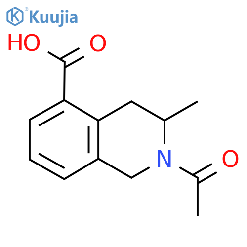 2-Acetyl-3-methyl-1,2,3,4-tetrahydroisoquinoline-5-carboxylic acid structure
