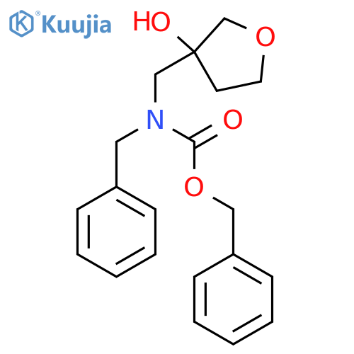 benzyl N-benzyl-N-(3-hydroxyoxolan-3-yl)methylcarbamate structure
