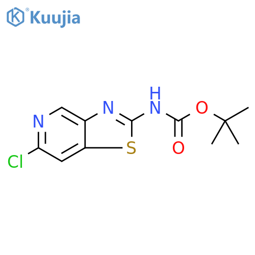 tert-butyl N-{6-chloro-1,3thiazolo4,5-cpyridin-2-yl}carbamate structure