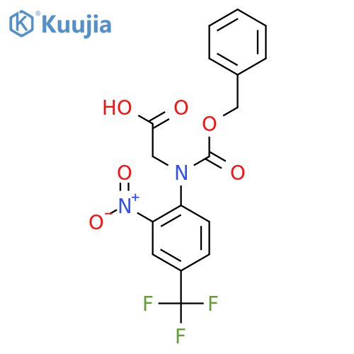 2-{(benzyloxy)carbonyl2-nitro-4-(trifluoromethyl)phenylamino}acetic acid structure