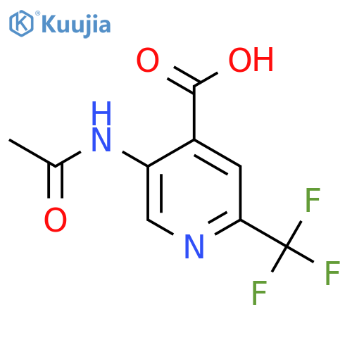5-Acetamido-2-(trifluoromethyl)pyridine-4-carboxylic acid structure