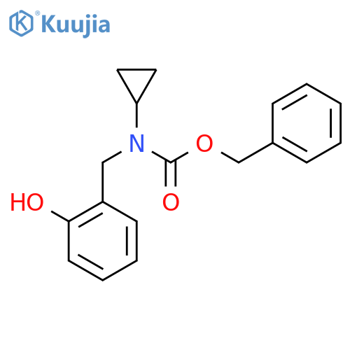 benzyl N-cyclopropyl-N-(2-hydroxyphenyl)methylcarbamate structure