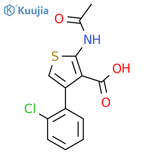 4-(2-Chlorophenyl)-2-acetamidothiophene-3-carboxylic acid structure