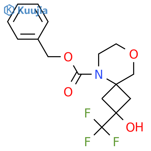 benzyl (2s,4s)-2-hydroxy-2-(trifluoromethyl)-8-oxa-5-azaspiro3.5nonane-5-carboxylate structure