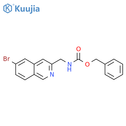 benzyl N-(6-bromoisoquinolin-3-yl)methylcarbamate structure