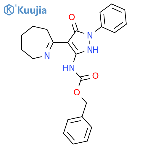 benzyl N-5-hydroxy-1-phenyl-4-(3,4,5,6-tetrahydro-2H-azepin-7-yl)-1H-pyrazol-3-ylcarbamate structure