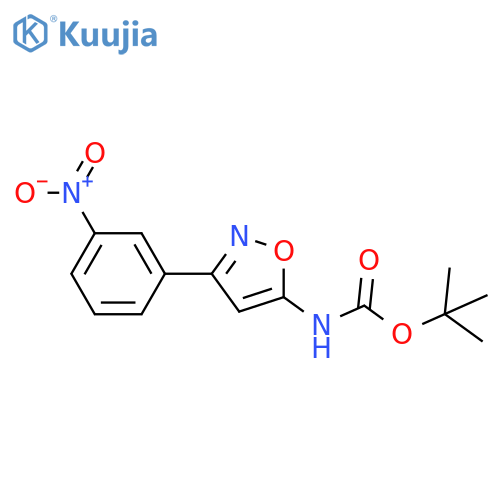tert-butyl N-3-(3-nitrophenyl)-1,2-oxazol-5-ylcarbamate structure