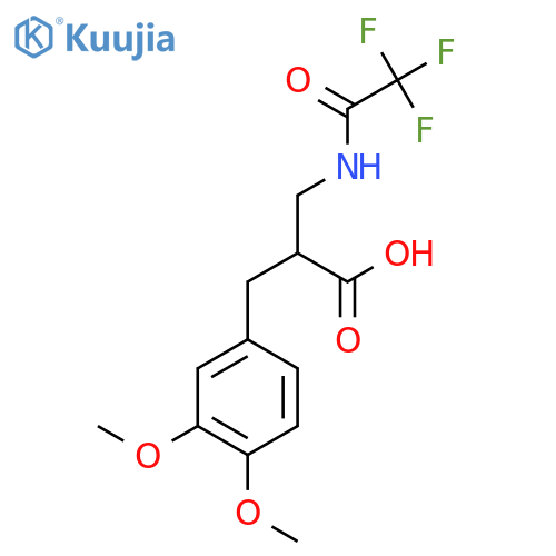 2-(3,4-dimethoxyphenyl)methyl-3-(2,2,2-trifluoroacetamido)propanoic acid structure
