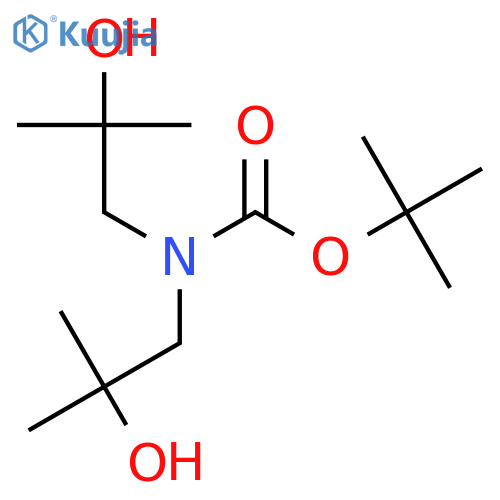 tert-butyl N,N-bis(2-hydroxy-2-methylpropyl)carbamate structure