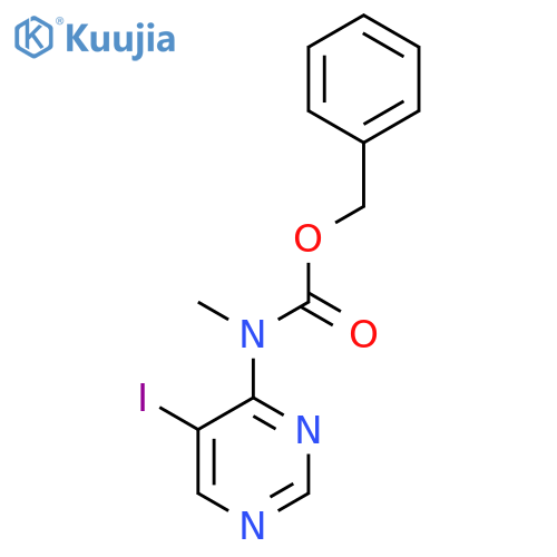 benzyl N-(5-iodopyrimidin-4-yl)-N-methylcarbamate structure