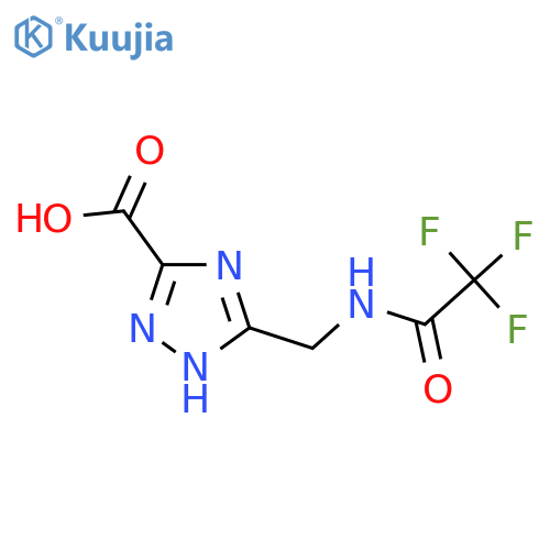 5-(2,2,2-trifluoroacetamido)methyl-1H-1,2,4-triazole-3-carboxylic acid structure