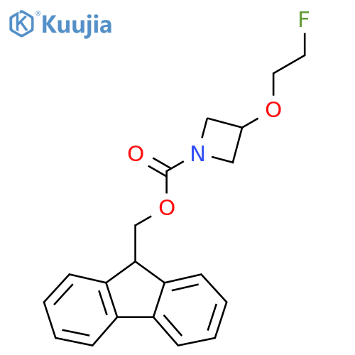 (9H-fluoren-9-yl)methyl 3-(2-fluoroethoxy)azetidine-1-carboxylate structure