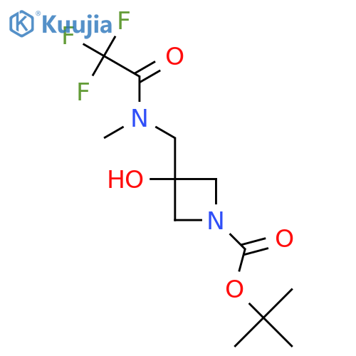 tert-butyl 3-hydroxy-3-(2,2,2-trifluoro-N-methylacetamido)methylazetidine-1-carboxylate structure