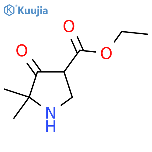 Ethyl 5,5-dimethyl-4-oxopyrrolidine-3-carboxylate structure