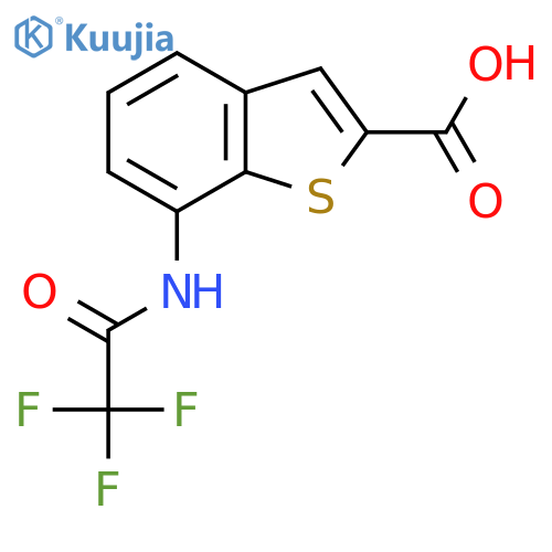 7-(2,2,2-Trifluoroacetamido)-1-benzothiophene-2-carboxylic acid structure