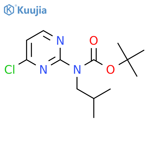 tert-butyl N-(4-chloropyrimidin-2-yl)-N-(2-methylpropyl)carbamate structure