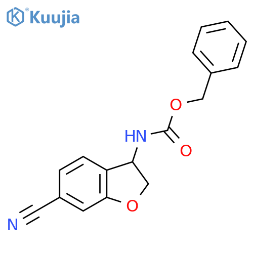 benzyl N-(6-cyano-2,3-dihydro-1-benzofuran-3-yl)carbamate structure