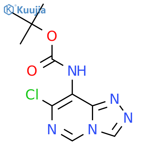 tert-butyl N-{7-chloro-1,2,4triazolo4,3-cpyrimidin-8-yl}carbamate structure