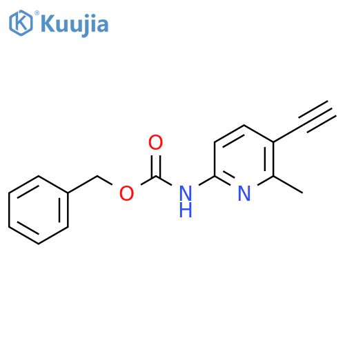 benzyl N-(5-ethynyl-6-methylpyridin-2-yl)carbamate structure