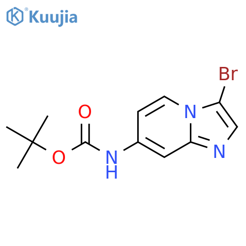 tert-butyl N-{3-bromoimidazo1,2-apyridin-7-yl}carbamate structure