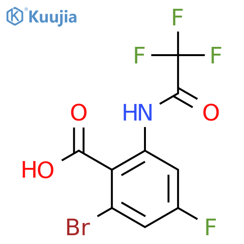 2-Bromo-4-fluoro-6-(2,2,2-trifluoroacetamido)benzoic acid structure