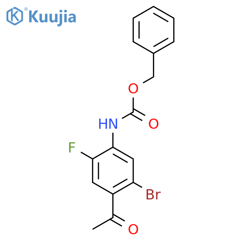 benzyl N-(4-acetyl-5-bromo-2-fluorophenyl)carbamate structure