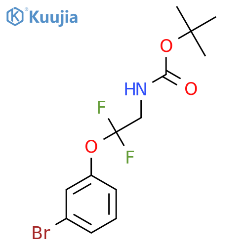 tert-butyl N-2-(3-bromophenoxy)-2,2-difluoroethylcarbamate structure