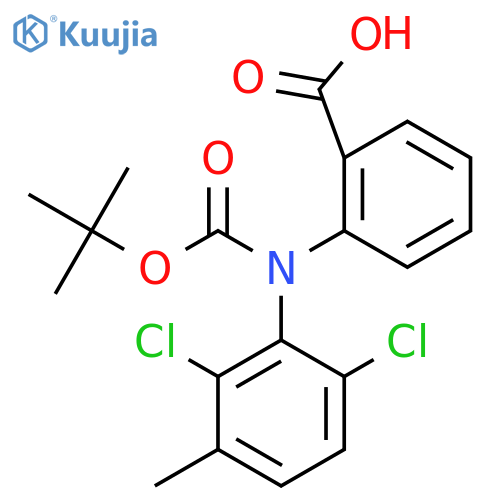 2-{(tert-butoxy)carbonyl(2,6-dichloro-3-methylphenyl)amino}benzoic acid structure