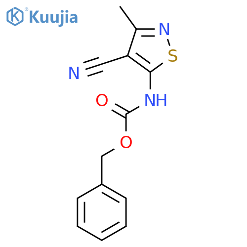 benzyl N-(4-cyano-3-methyl-1,2-thiazol-5-yl)carbamate structure