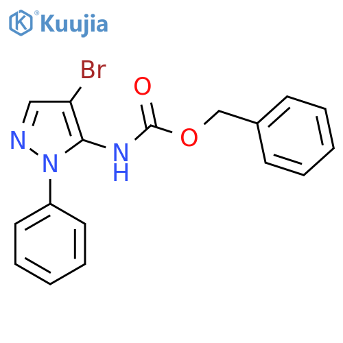 benzyl N-(4-bromo-1-phenyl-1H-pyrazol-5-yl)carbamate structure