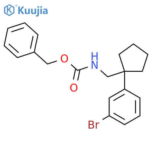 benzyl N-{1-(3-bromophenyl)cyclopentylmethyl}carbamate structure