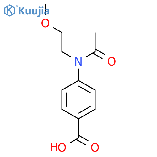4-N-(2-methoxyethyl)acetamidobenzoic acid structure