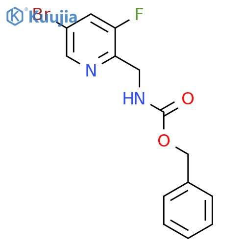 benzyl N-(5-bromo-3-fluoropyridin-2-yl)methylcarbamate structure