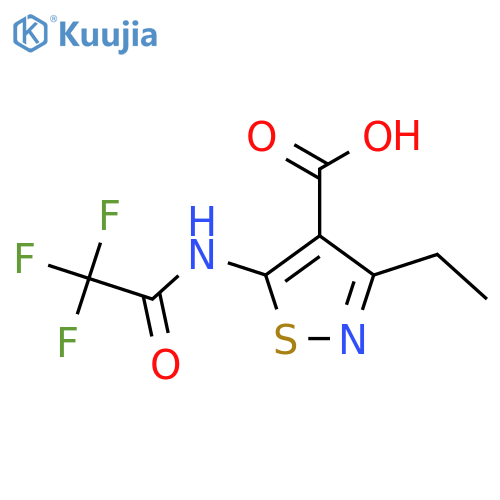 3-Ethyl-5-(2,2,2-trifluoroacetamido)-1,2-thiazole-4-carboxylic acid structure