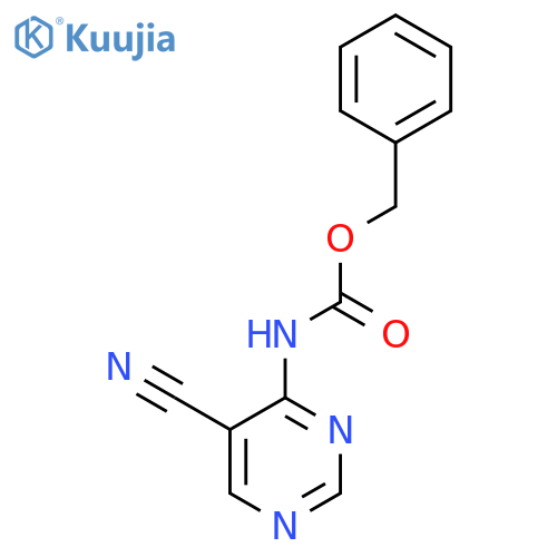 benzyl N-(5-cyanopyrimidin-4-yl)carbamate structure